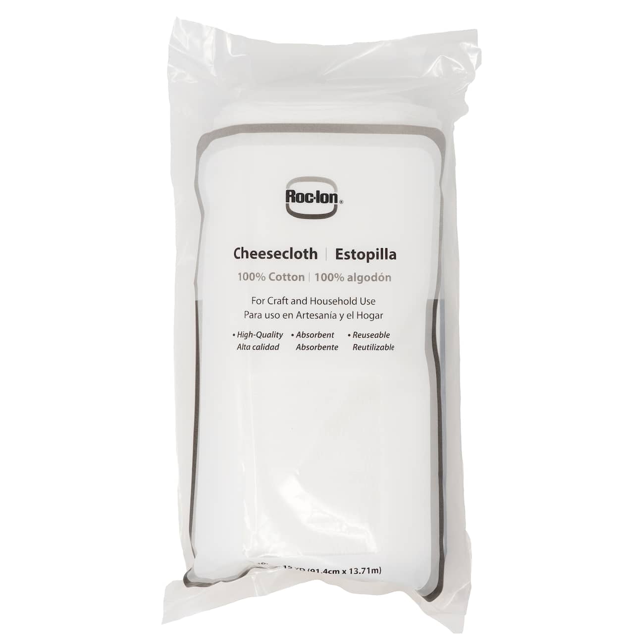 Roc-Lon 36" x 15yd. White Cotton Cheesecloth